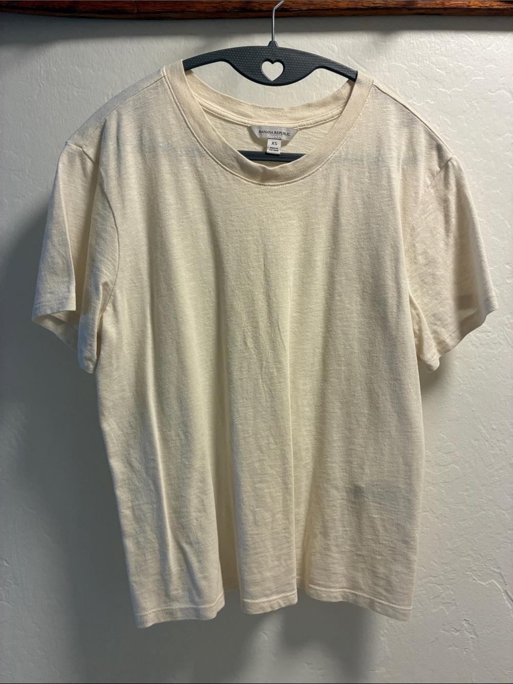 Banana Republic Women’s Off-White Short Sleeve Crewneck Tee Size XS